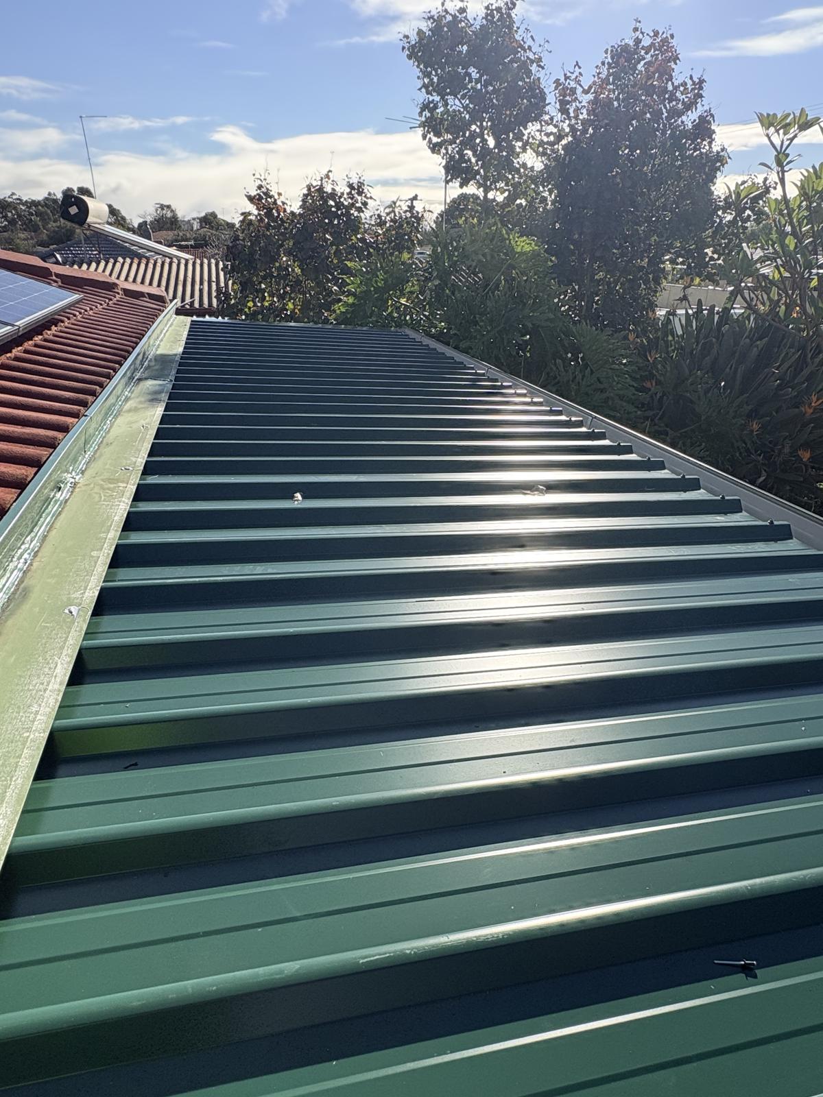Trimdek Colorbond flat roof